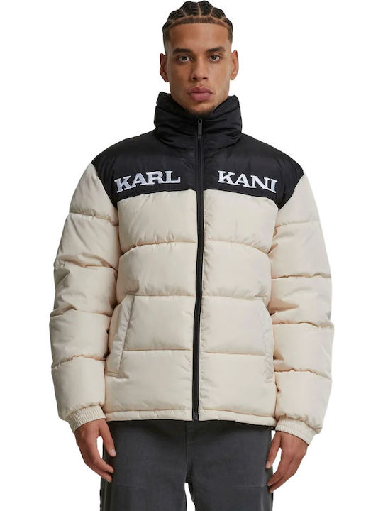 Retro Χειμωνιάτικο Μπουφάν Puffer Light Sand Beige