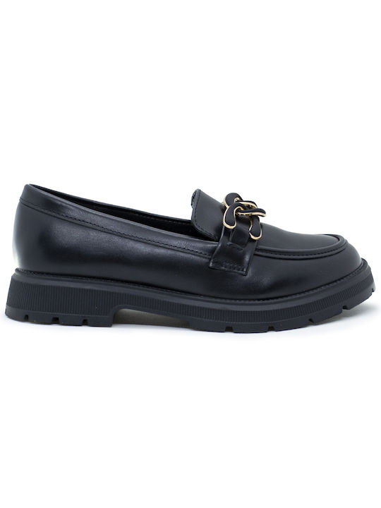 SmartKids Girls Patent Leather Moccasins Black