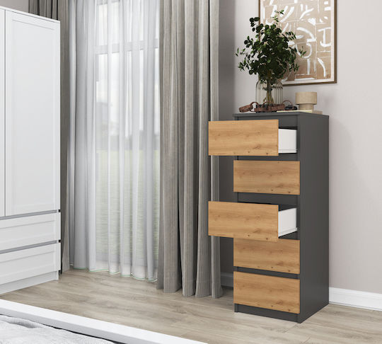 Malwa W5 Anthracite Artisan Chest Drawers