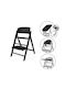 Cybex Click & Fold Foldable Baby Highchair 4 in 1 with Adjustable Height Stunning Black