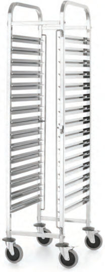 Cărucior de transport pentru containere Gastronorm 15x Gn1/1 Kitchen Line Hendi 813270
