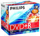 Philips Recordable DVD+R 4.7GB Cake Box 10pcs