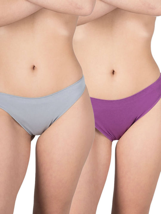 GKapetanis Damen Brasilien 2Pack Nahtlos Lila