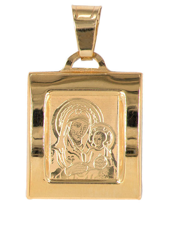 Tasoulis Jewellery Collection Charm Φυλαχτό Παναγία από Χρυσό 14Κ
