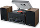 Muse MT-120MB Turntables with Preamp and Built-in Speakers Brown