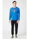 Minerva Men's Winter Pajamas Set Light Blue