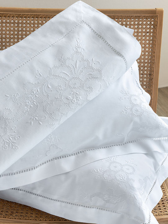 Palamaiki Natali Bridal Sheets Set Queen with 2 Pillowcases 225x270 cm