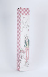 Karierte Fahrrad-Papierbox 7x7x35 cm Karierte Fahrrad-Papierbox 7x7x35 cm