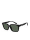 Men's Sunglasses with Matte Black Horn-Rimmed Frame