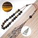 Tiger Eye Hematite Semi-Precious Stone Worry Beads 23 Beads