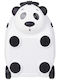 Zoolittle Panda Παιδική Βαλίτσα Ταξιδίου Καμπίνας Σκληρή Γκρι με 4 Ρόδες Ύψους 47.5εκ.