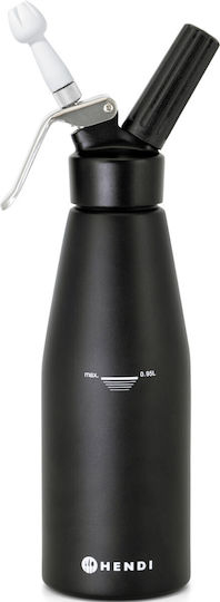 N2o Whipped Cream Dispenser Kitchen Line Set + 3 Nozzles 0.98l Black