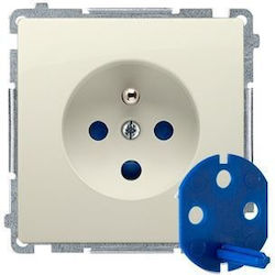 Simon Basic Single Socket Data 16a 250v Power Key Beige Bmgd1.01/12 Simon Basic Single Socket Data 16a 250v Power Key Beige Bmgd1.01/12