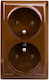 Bis Double Power Socket From U Brown Gn-2bz/24