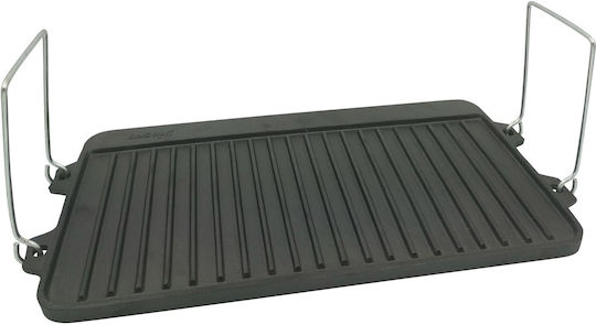 Double-sided Cast Iron Grill Plate 44cm Kinghoff Kh-1262