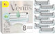 Venus Replacement Heads with 2 Blades and Lubricating Tape for Sensitive Skin 8 Pieces