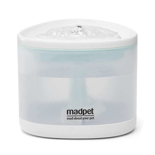 Madpet Automatisch Wasserspender / Brunnen für Hund & Katze 2.5lt in Weiß Farbe