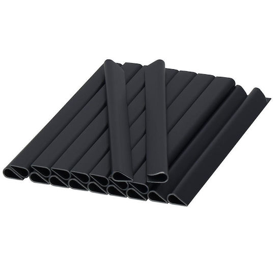 Set 20 Fence Panel Clips Garden Privacy Dark Gray