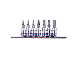 King Tony Bit-Stecknüsse mit Bits Torx und Antriebsvierkant 1/2'' Set 7Stück