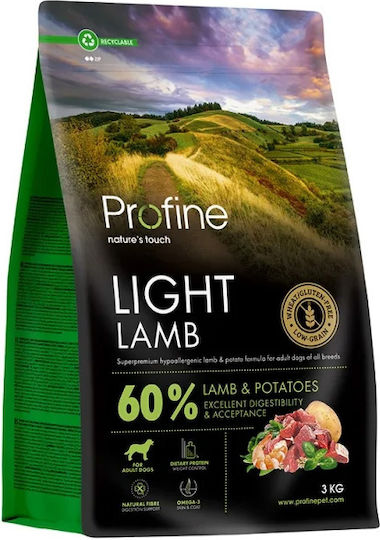 Profine 3kg Ξηρά Τροφή Σκύλων με Λίγα Σιτηρά με Αρνί, Πατάτες, Κοτόπουλο, Λαχανικά, Μήλο και Σολομό