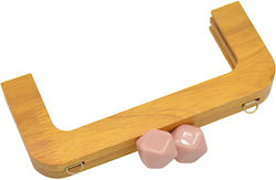 Holzrahmen 20cm Große Bunte Perlen Verschluss Pink
