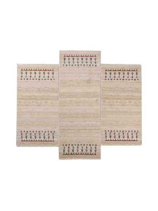 Polcarpet Oriental Kazak 692 Σετ Μοντέρνα Χαλιά Κρεβατοκάμαρας Bone Beige orientalkazak692beigebedset 3τμχ