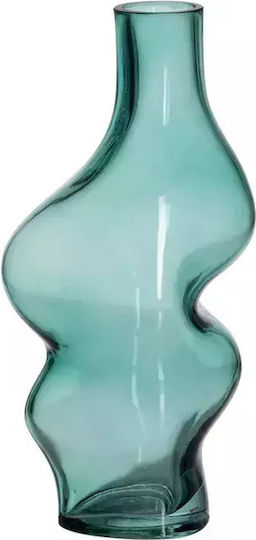 Ixia Regal Vase Glas Grün 12.5x10xH25cm