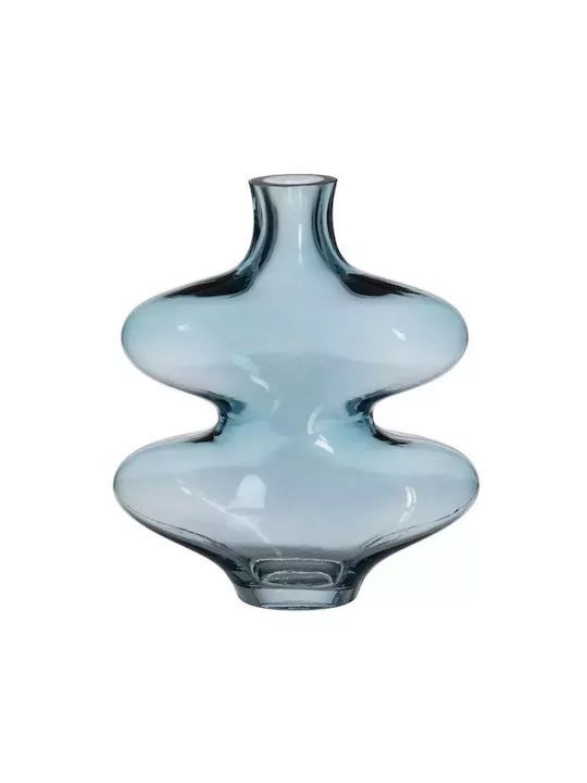 Ixia Regal Διακοσμητικό Βάζο Γυάλινο Μπλε 18x7.5xΥ21.5cm