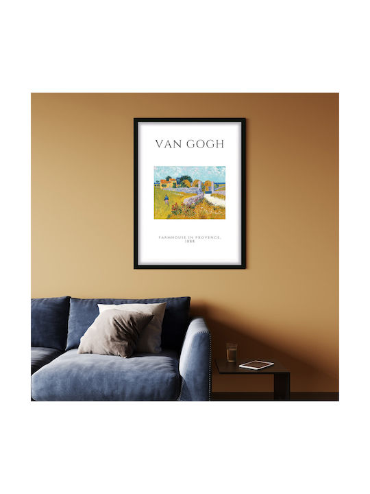 Πόστερ & Κάδρο Van Gogh Farmhouse In Provence Art008 30x40cm Μαύρο Ξύλινο Κάδρο Πόστερ