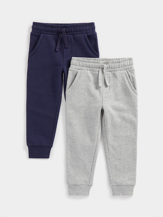 Kids Sweatpants Set Grey, Dark Blue 2pcs