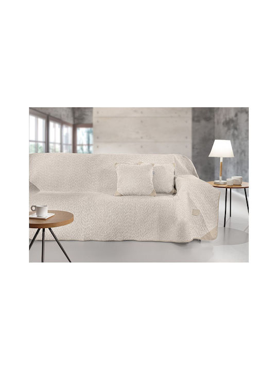 Guy Laroche Lama Three-Seater Sofa Throw Jacquard 170x300cm Beige