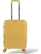 Stelxis Cabin Travel Suitcase Hard Yellow with 4 Wheels Height 55cm