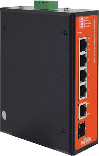 Wi-Tek WI-PS206GF-I v1 Unmanaged L2 PoE Switch με 5 Θύρες Ethernet και 1 SFP Θύρα