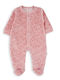 Babybol Baby Bodysuit Long-Sleeved Velvet Pink
