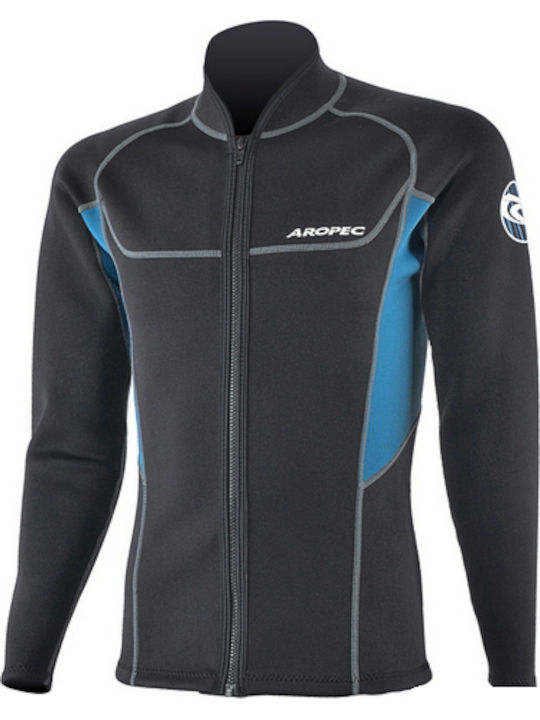 Neoprenjacke 1,5 mm Herren Schwarz Blau Aropec Ds-7b138m-1,5mm-Jacke-Mn