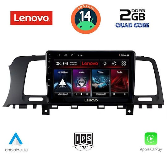 Lenovo Car Audio System for Nissan Murano 2007-2014 (Bluetooth/USB/AUX/WiFi/GPS/Apple-Carplay/Android-Auto) with Touch Screen 9"