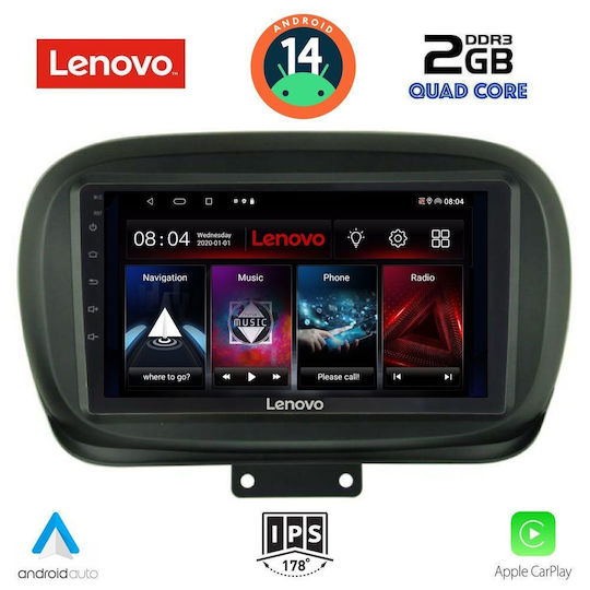 Lenovo Автомобилна Аудио Система (Блутут/USB/AUX/WiFi/GPS/Apple-Carplay/Android-Auto) с Тъчскрийн 9"
