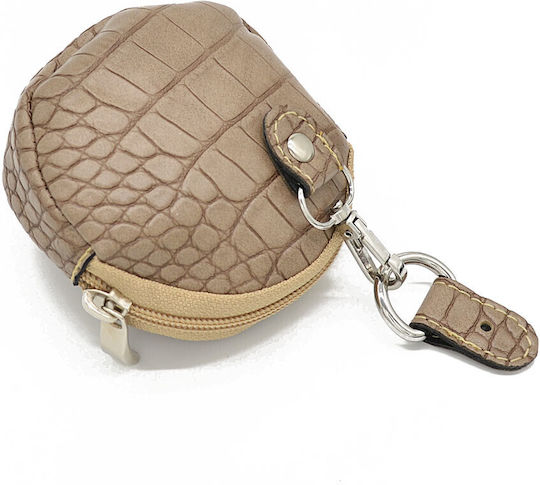 Round Purse Hanging Hook 10cm Croco Cigar