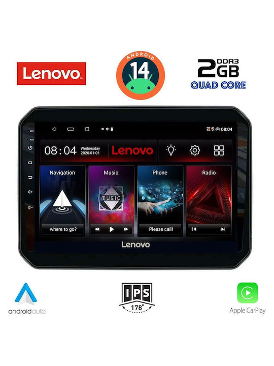 Lenovo Sistem Audio Auto pentru Suzuki Ignis 2016> (Bluetooth/USB/AUX/WiFi/GPS/Apple-Carplay/Android-Auto) cu Ecran Tactil 9"