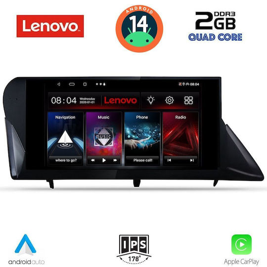 Lenovo Auto-Audiosystem für Lexus RX 2009-2014 (Bluetooth/USB/AUX/WiFi/GPS/Apple-Carplay/Android-Auto) mit Touchscreen 9"