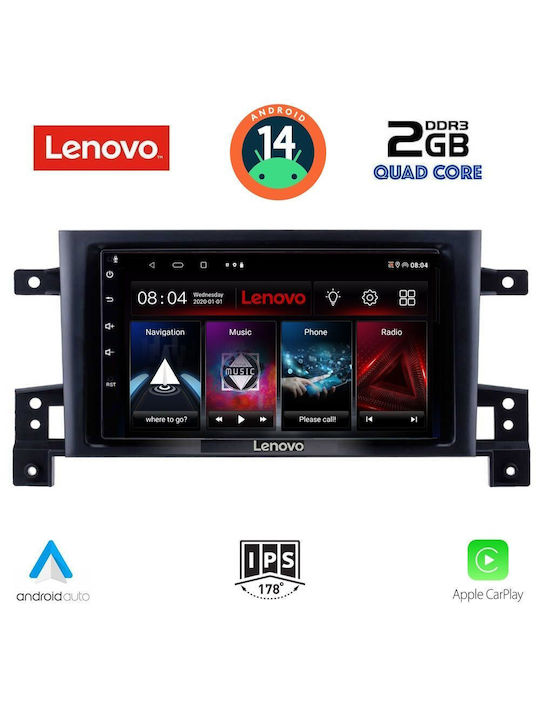 Lenovo Ηχοσύστημα Αυτοκινήτου για Suzuki Grand Vitara 2005-2015 (Bluetooth/USB/AUX/WiFi/GPS/Apple-Carplay/Android-Auto) με Οθόνη Αφής 9"