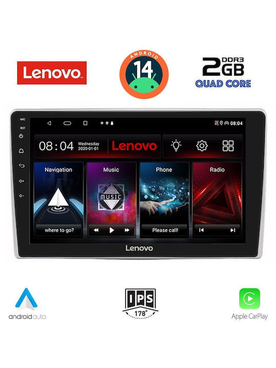 Lenovo Auto-Audiosystem für Alfa Romeo Mito 2008-2018 (Bluetooth/USB/AUX/WiFi/GPS/Apple-Carplay/Android-Auto) mit Touchscreen 9"