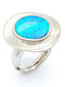 PS Silver Ring with Stones made of Silver