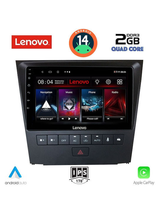 Lenovo Car Audio System for Lexus GS F 2004-2011 (Bluetooth/USB/AUX/WiFi/GPS/Apple-Carplay/Android-Auto) with Touch Screen 9"