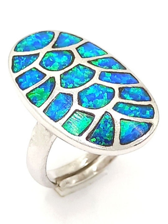 PS Silver Ring with Stones made of Silver