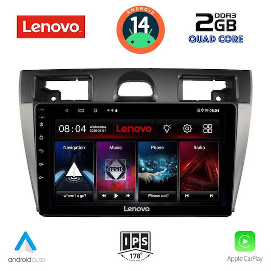 Lenovo Автомобилна Аудио Система (Блутут/USB/AUX/WiFi/GPS/Apple-Carplay/Android-Auto) с Тъчскрийн 9"