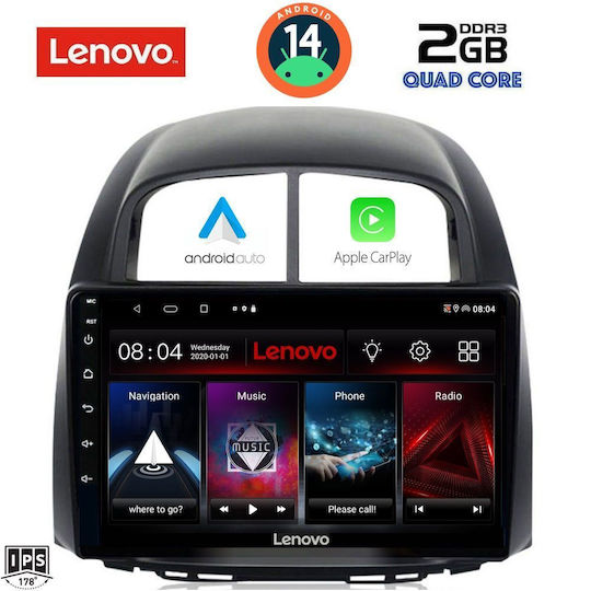 Lenovo Автомобилна Аудио Система (Блутут/USB/AUX/WiFi/GPS/Apple-Carplay/Android-Auto) с Тъчскрийн 10"