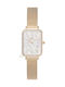 Daniel Wellington Quadro Γυναικείο Ρολόι 26mm Μπαταρίας με Χρυσό Μεταλλικό Μπρασελέ