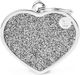 My Family Shine "big Dog ID Heart Gray Metal