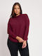 Women's Blouse Long Sleeve Burgundy